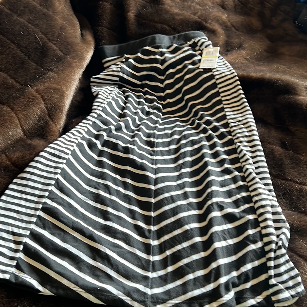 Youth medium white and black long skirt.
